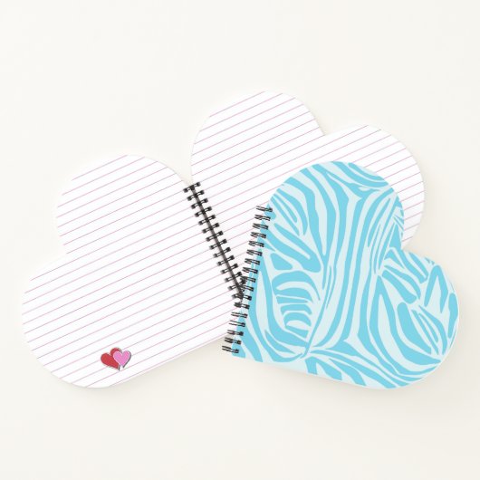 Blue Zebra Pattern Notitieboek (Binnen)