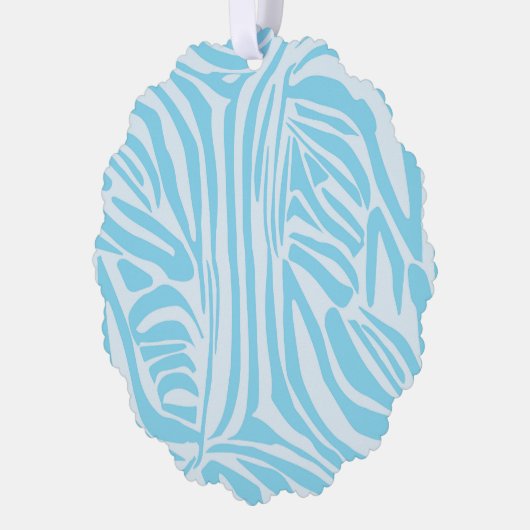 Blue Zebra Pattern Ornament Kaart (Links)