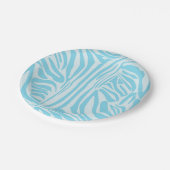Blue Zebra Pattern Papieren Bordje (Gekanteld)