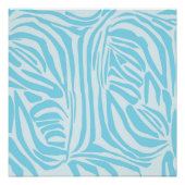 Blue Zebra Pattern Perfect Poster (Voorkant)