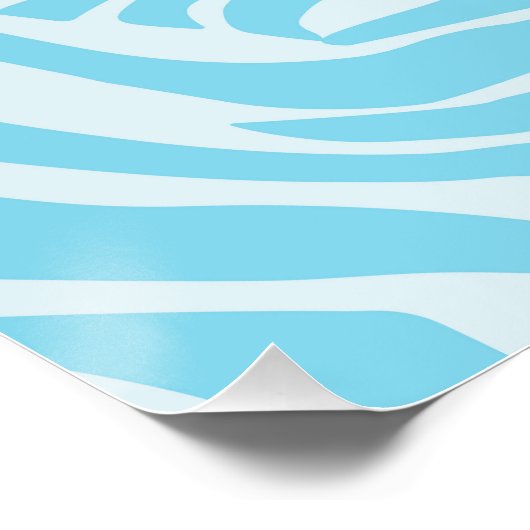 Blue Zebra Pattern Perfect Poster (Hoek)