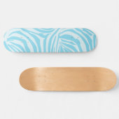 Blue Zebra Pattern Persoonlijk Skateboard (Horizontaal)