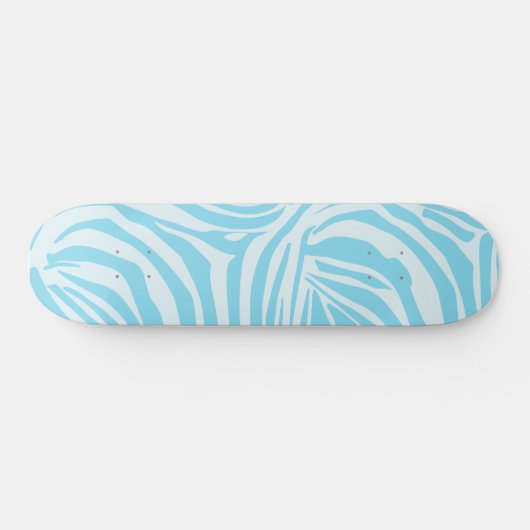 Blue Zebra Pattern Persoonlijk Skateboard (Horizontaal)