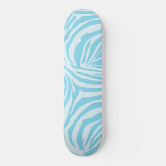 Blue Zebra Pattern Persoonlijk Skateboard (Voorkant)