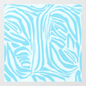 Blue Zebra Pattern Raamsticker (Vel)
