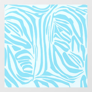 Blue Zebra Pattern Raamsticker