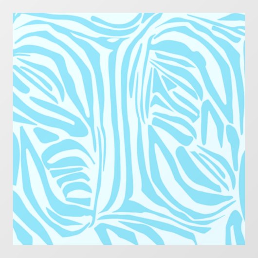 Blue Zebra Pattern Raamsticker (Vel)