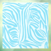 Blue Zebra Pattern Raamsticker (Vel 3)