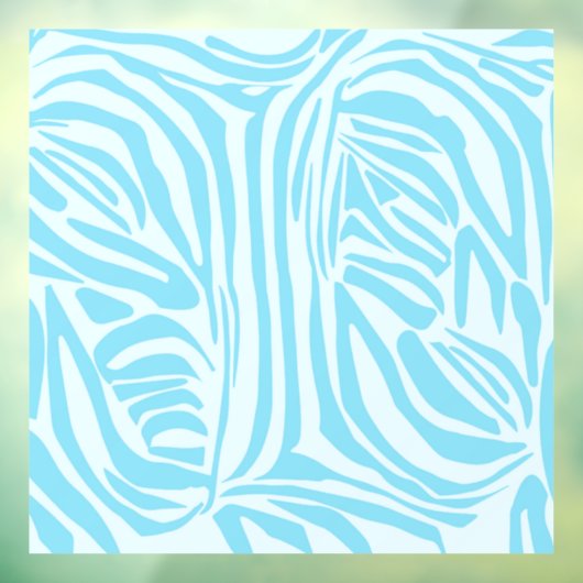 Blue Zebra Pattern Raamsticker (Vel 3)