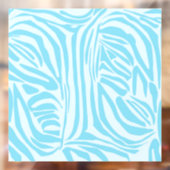 Blue Zebra Pattern Raamsticker (Vel 2)