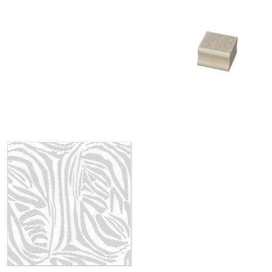Blue Zebra Pattern Rubberstempel (Gestempeld)