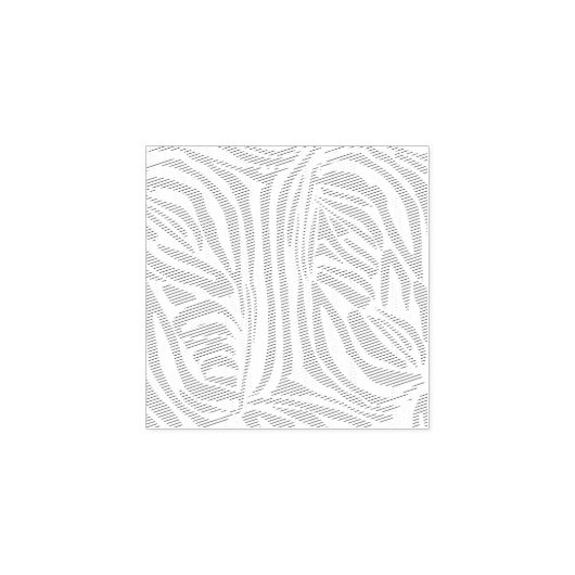 Blue Zebra Pattern Rubberstempel (Afrduk)