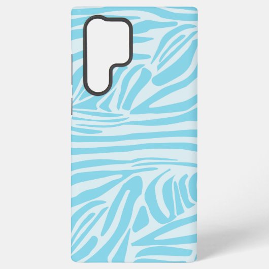 Blue Zebra Pattern Samsung Galaxy Hoesje (Achterkant)