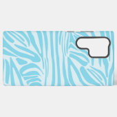 Blue Zebra Pattern Samsung Galaxy Hoesje (Achterkant horizontaal)