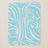 Blue Zebra Pattern Sherpa Deken (Voorkant)