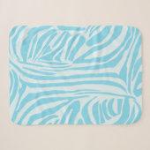 Blue Zebra Pattern Sherpa Deken (Voorkant (horizontaal))