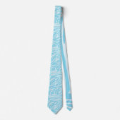 Blue Zebra Pattern Stropdas (Voorkant)