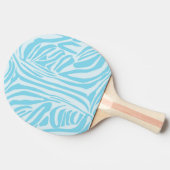 Blue Zebra Pattern Tafeltennisbatje (Zijkant)