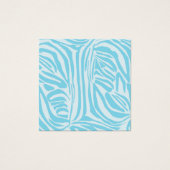 Blue Zebra Pattern Vierkante Visitekaartjes (Voorkant)