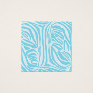 Blue Zebra Pattern Vierkante Visitekaartjes