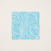 Blue Zebra Pattern Vierkante Visitekaartjes (Achterkant)