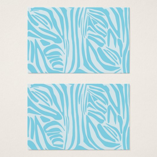 Blue Zebra Pattern Visitekaartje (Voorkant /achterkant)