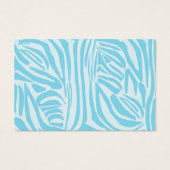 Blue Zebra Pattern Visitekaartje (Achterkant)
