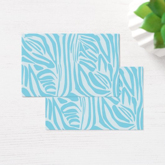 Blue Zebra Pattern Visitekaartje (Bureau)