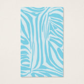 Blue Zebra Pattern Visitekaartje (Voorkant)