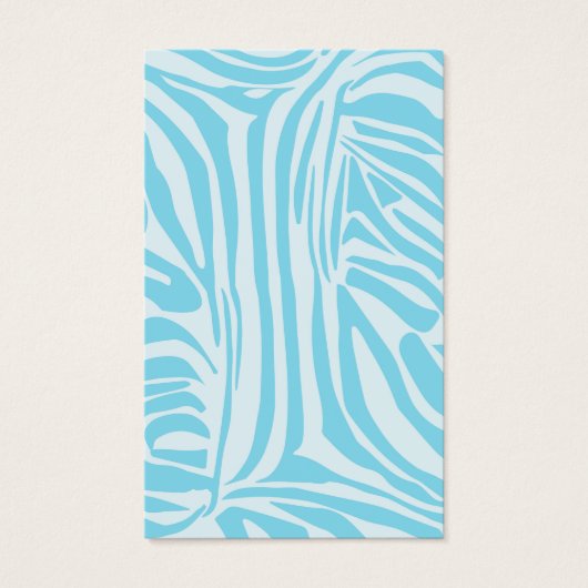 Blue Zebra Pattern Visitekaartje (Voorkant)