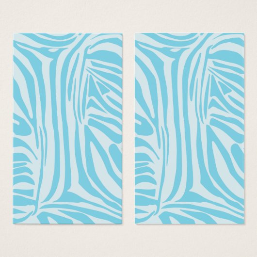 Blue Zebra Pattern Visitekaartje (Voorkant /achterkant)