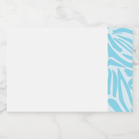 Blue Zebra Pattern Voedselcontainer Etiket (Enkel label)
