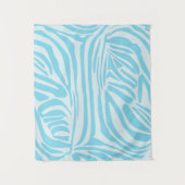 Blue Zebra Pattern Wandkleed (Voorkant)