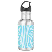 Blue Zebra Pattern Waterfles (Voorkant)