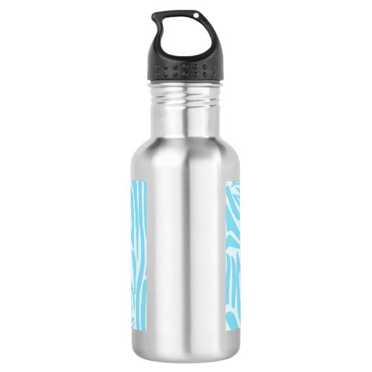 Blue Zebra Pattern Waterfles (Achterkant)