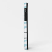 Blue Zebra Print gepersonaliseerde iPhone 5 Hoesje (Achterkant/links)
