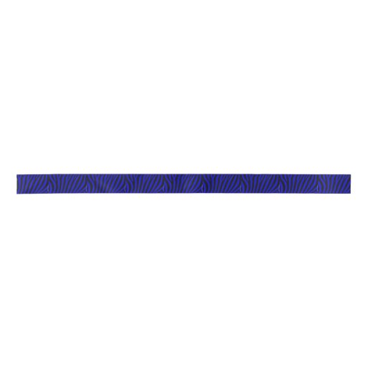 Blue zebra Satin Ribbon Satijnen Lint (Voorkant)