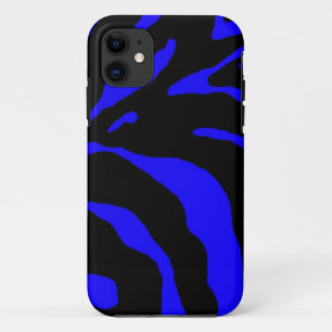 Blue Zebra Stripe Animal Print iPhone 11 Hoesje