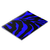 Blue Zebra Stripe Animal Print Notitieboek (Linkerzijde)