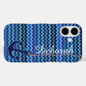 Blue zee Anker Gepersonaliseerd Case-Mate iPhone Case (Achterkant (horizontaal))