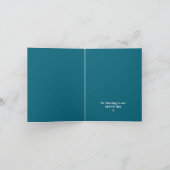 Blue Zee Beach bruiloft dank u Bedankkaart (Binnen)