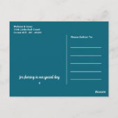 Blue Zee Beach bruiloft dank u Briefkaart (Achterkant)