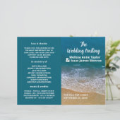 Blue Zee Beach bruiloft programma (Staand voorkant)