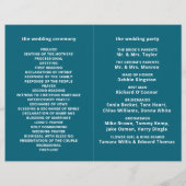 Blue Zee Beach bruiloft programma (Achterkant)