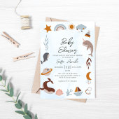 Blue Zee Boho Lijst Baby shower Kaart