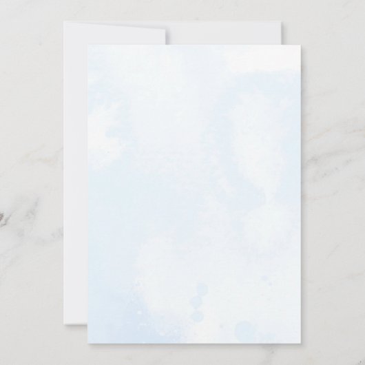 Blue Zee Boho Lijst Baby shower Kaart (Achterkant)