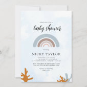 Blue Zee Boho Rainbow Baby shower Kaart (Voorkant)