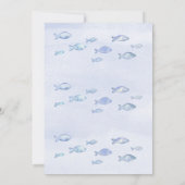 Blue zee Fish Boy's 2e verjaardag uitnodiging (Achterkant)