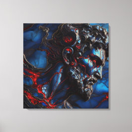 Blue Zee Guardian - AI op het werk Canvas Afdruk