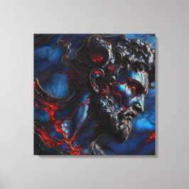 Blue Zee Guardian - AI op het werk Canvas Afdruk